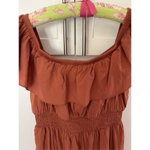 Old Navy Women’s Waist Defined Off the Shoulder Smocked Maxi Dress Sz XL Petite - Picture 3 of 10